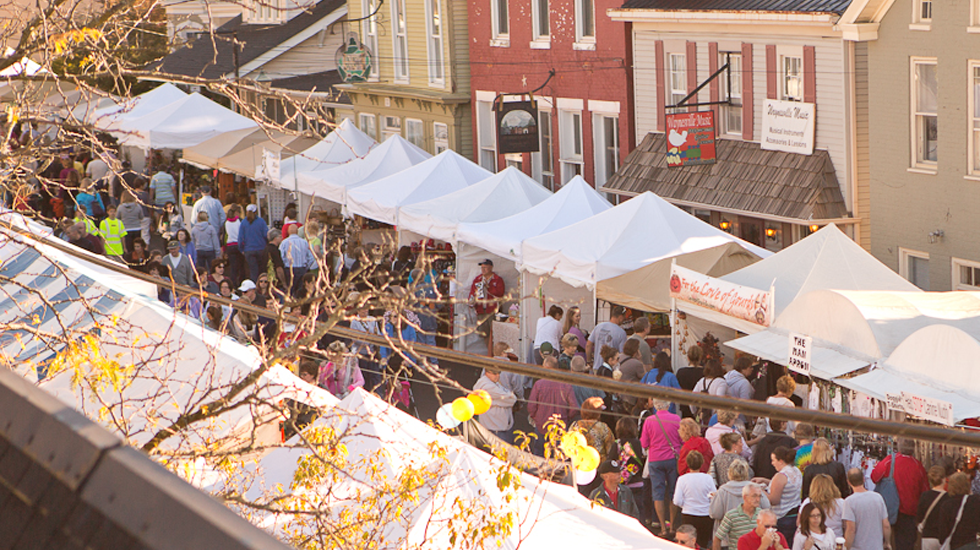 Vendor Tents down Main Street